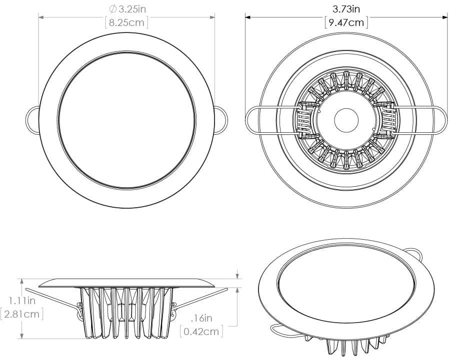 Lumitec Illusion Flush Mount LED Down Light - Spectrum RGBW - Cool White - White Housing 117127