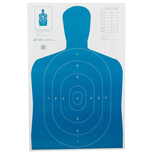 Action Target Economy Target Blue Silhouette  23" x 35"  100 Pack  B-27EBLUE-100