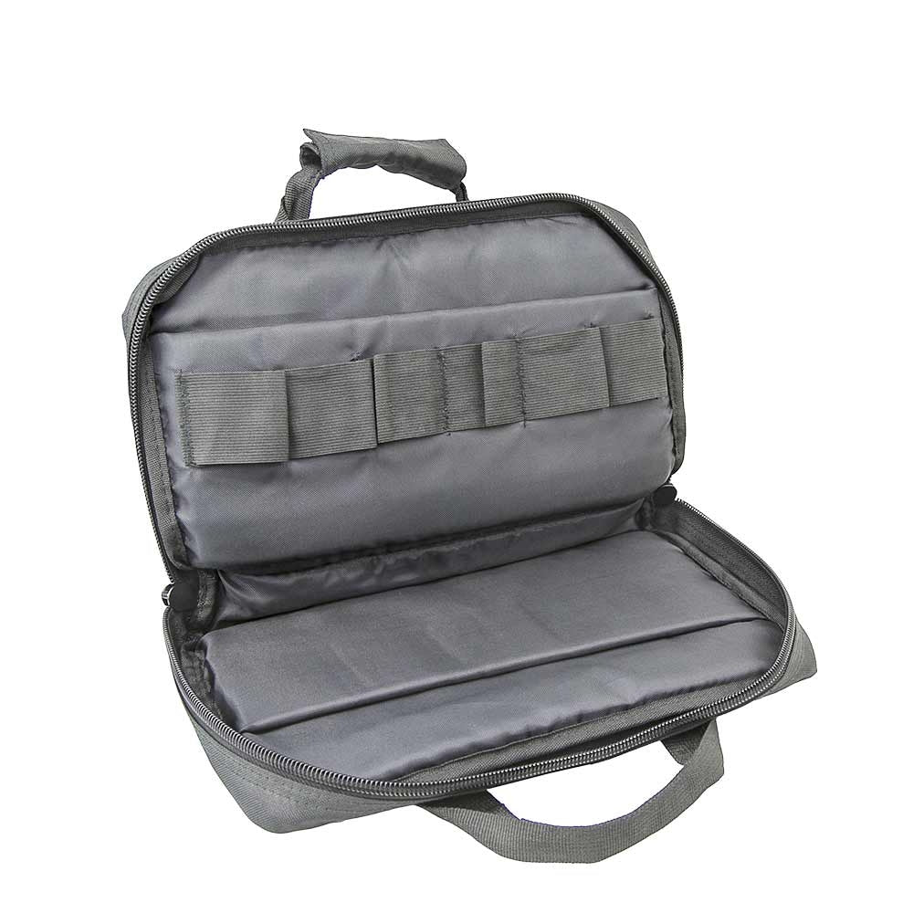 NCSTAR Discreet Pistol Case w/ 2 Padded Handgun Compartments Nylon Gray  CPU2903