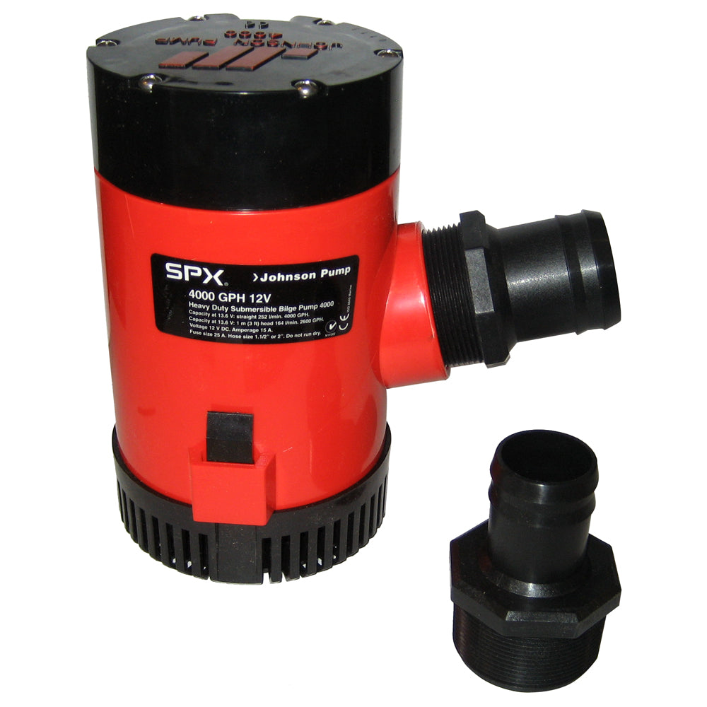 Johnson Pump 4000 GPH Bilge Pump 1-1/2" Discharge Port 12V 40004