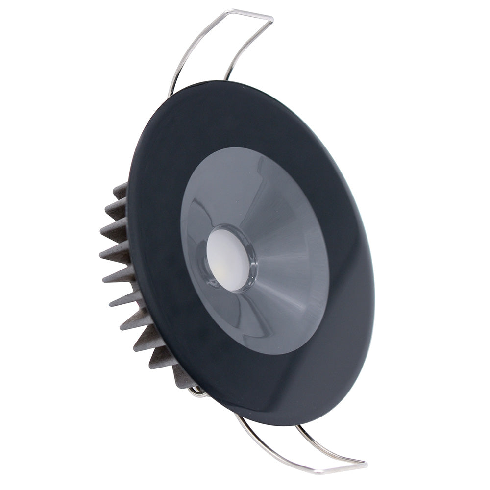 Lumitec Illusion Flush Mount LED Down Light - Spectrum RGBW - Cool White - Black Housing 117157