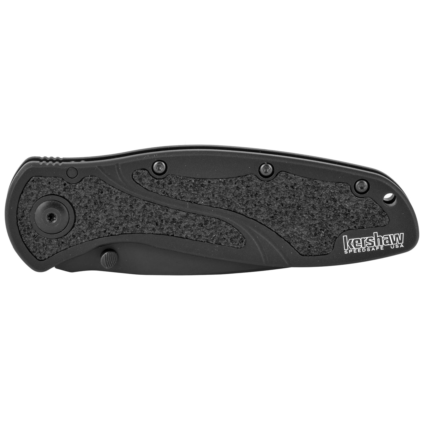 Kershaw Blur 3.375" Folding Knife Drop Point Plain Edge Aluminum Handle 1670BLK