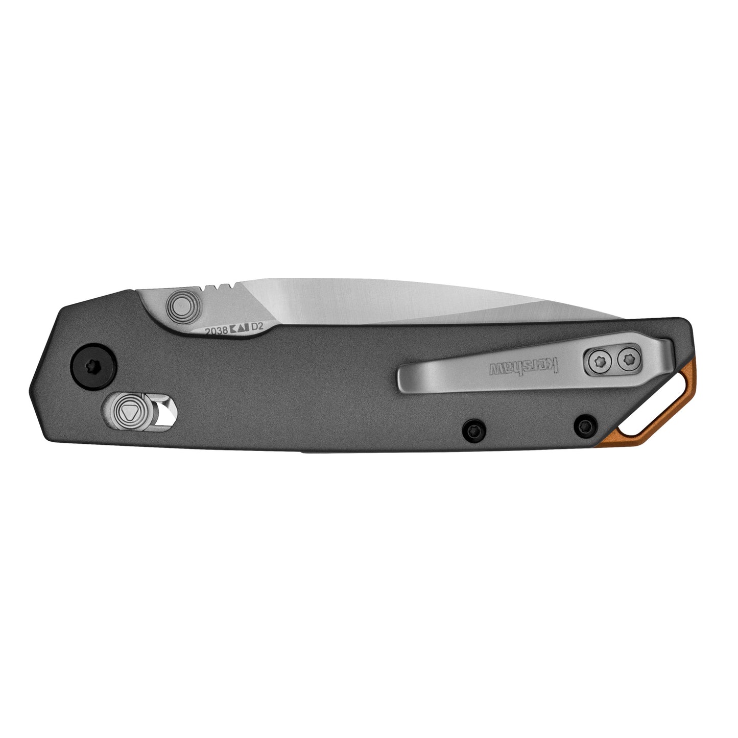 Kershaw Iridium Folding Knife 3.4" Blade Plain Edge D2 Tool Steel 2038