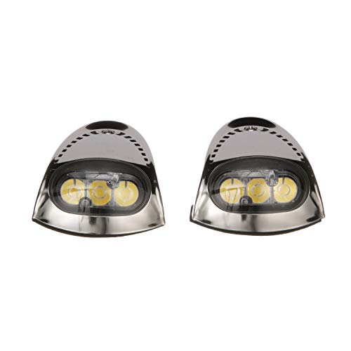 Attwood LED Docking Lights - Stainless Steel - White LED - Pair (6522SS7)