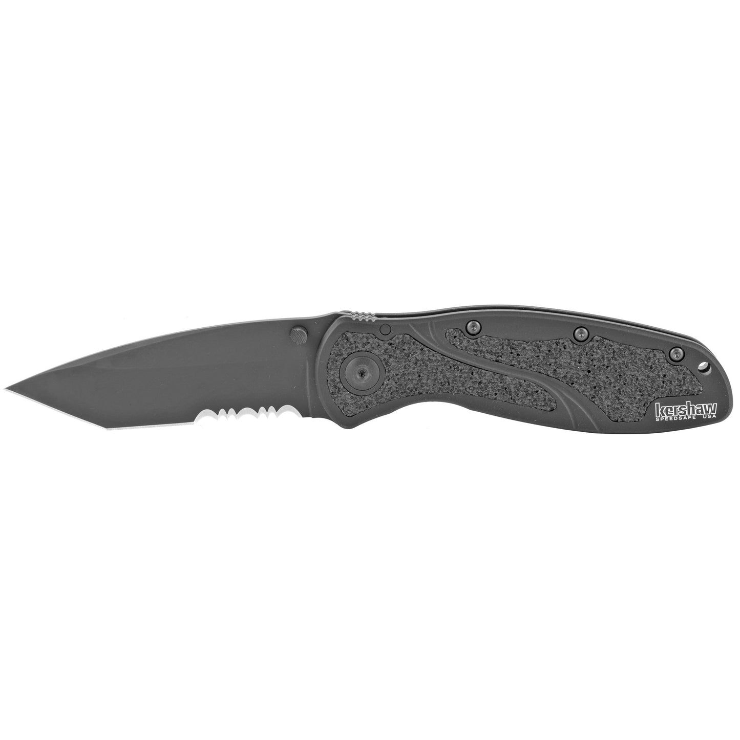 Kershaw Blur Tanto Knife 3.38" Blade Combo Edge Aluminum Handle 1670TBLKST
