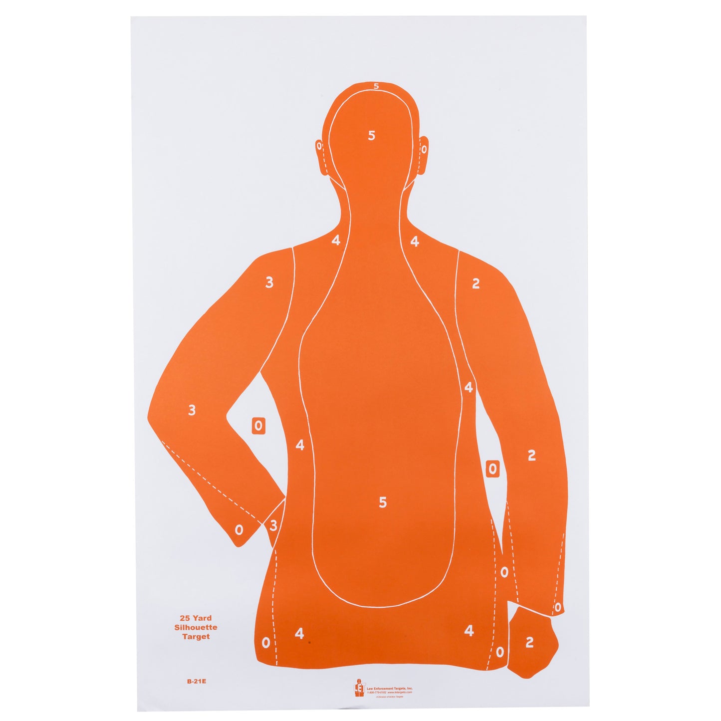 Action Target B-21E Orange Qualification Target 25 Yard 23" x 35" 100 Per Box
