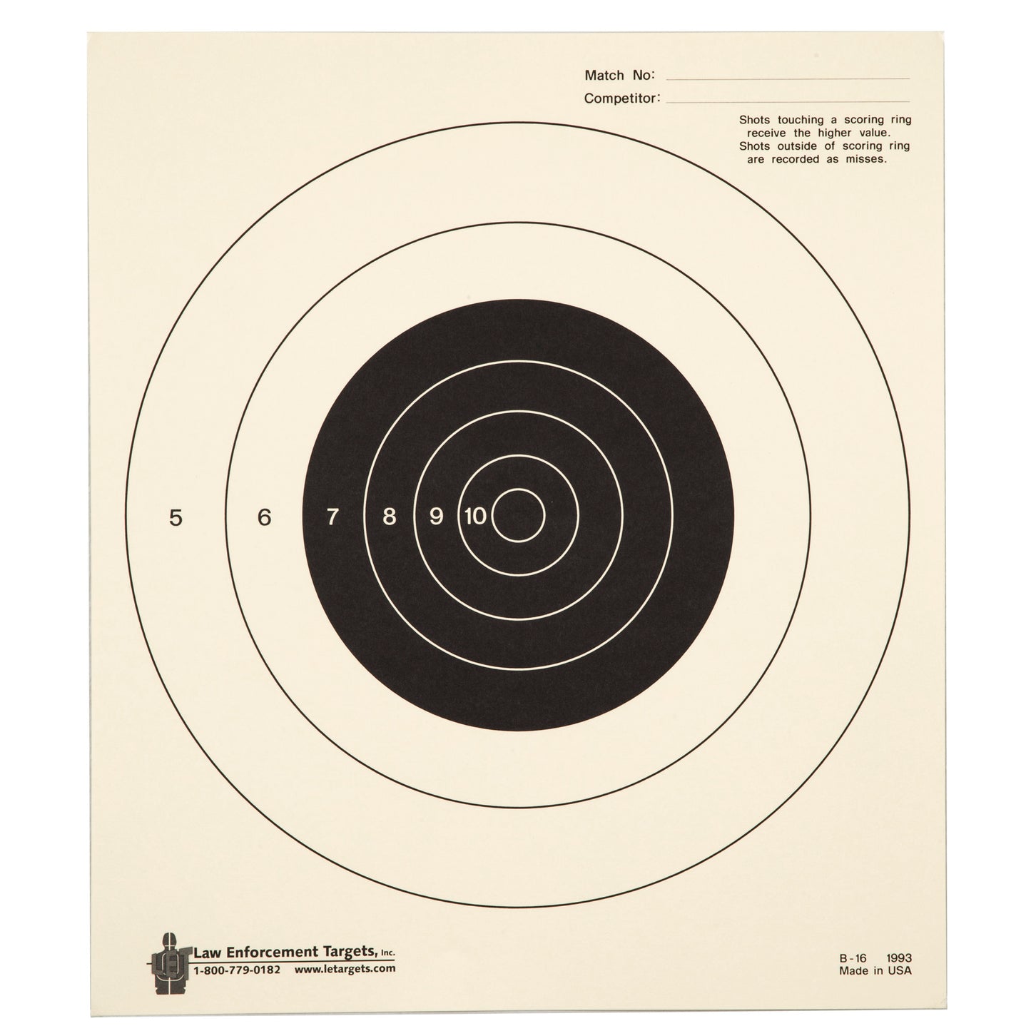 Action Target 25 Yard Bulls-Eye Target Heavy Tagboard Paper 10.5"x 12" 100 Pack