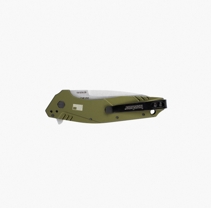 Kershaw Dividend Folding Knife Drop Point Plain Edge 3" Composite Blade 1812OLCB