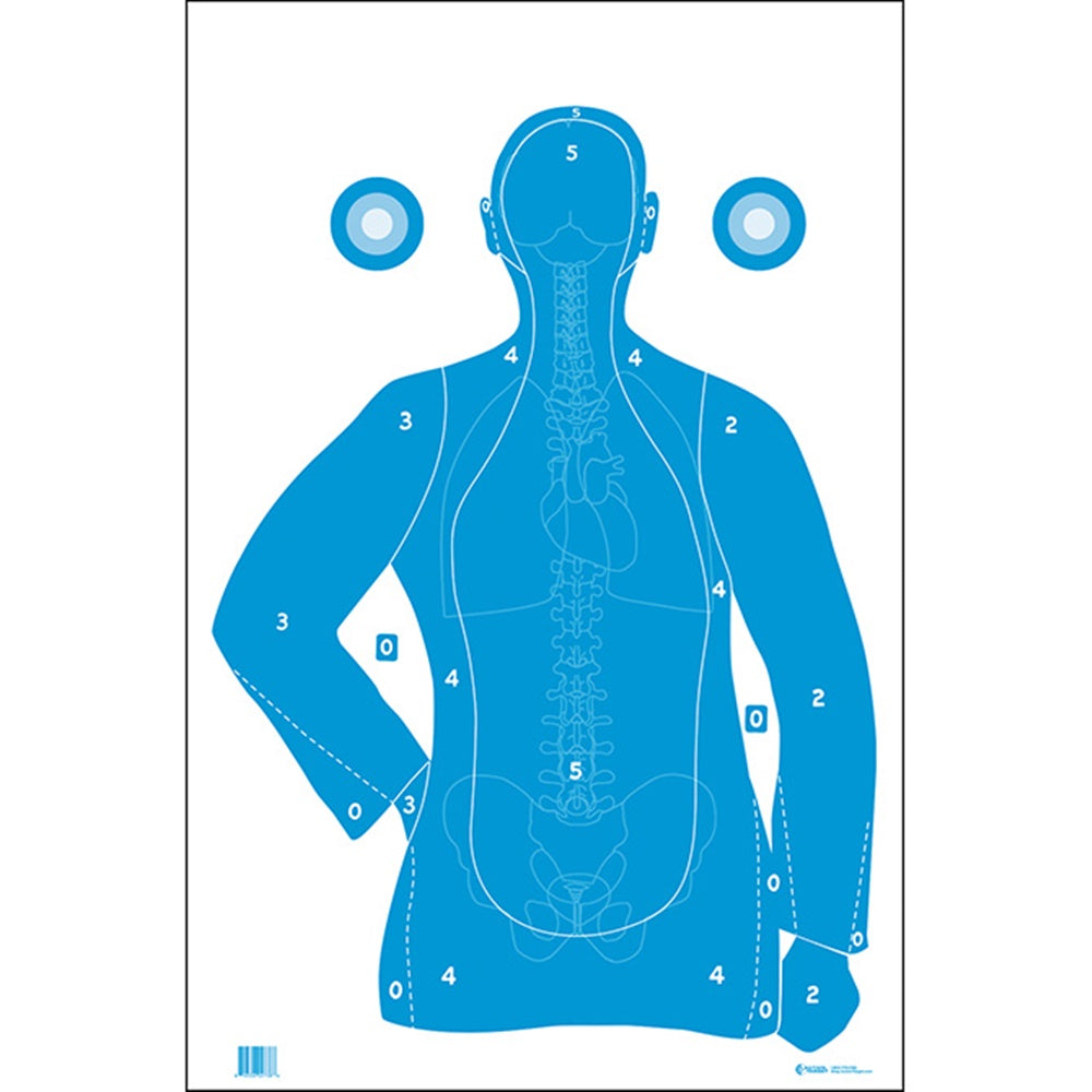 Action Target B-21E Qualification Target w/ Vital Anatomy 23" x 35" 100 Per Box