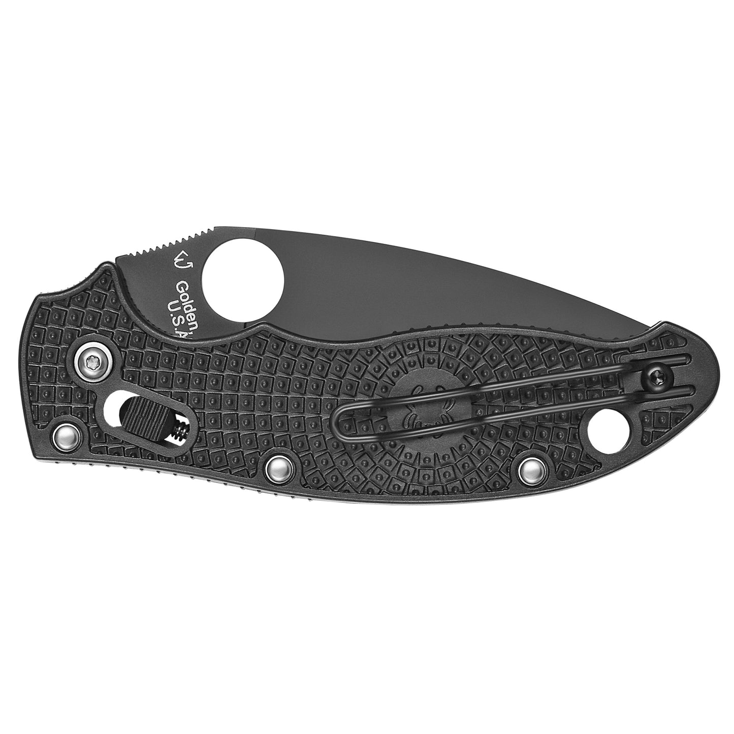 Spyderco Manix 2 Folding Knife 3.37" Black Blade Lightweight CTS BD1N Steel Black FRCP Handle C101PBBK2