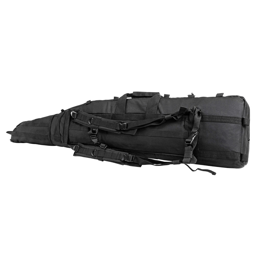 NCSTAR Drag Bag 45" Rifle Case Nylon Black w/ Backpack Shoulder Straps CVDB2912B