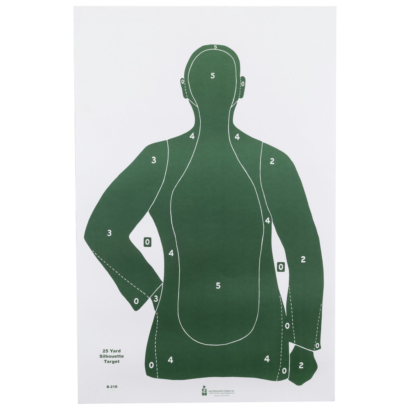 Action Target B-21E Green Qualification Target 25 Yard 23" x 35" 100 Per Box
