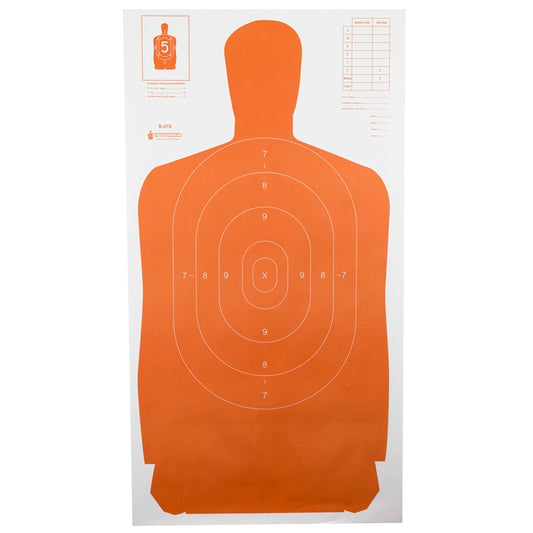 Action Target Standard Target Full Size Orange Silhouette 24" x 45"  100 Per Box