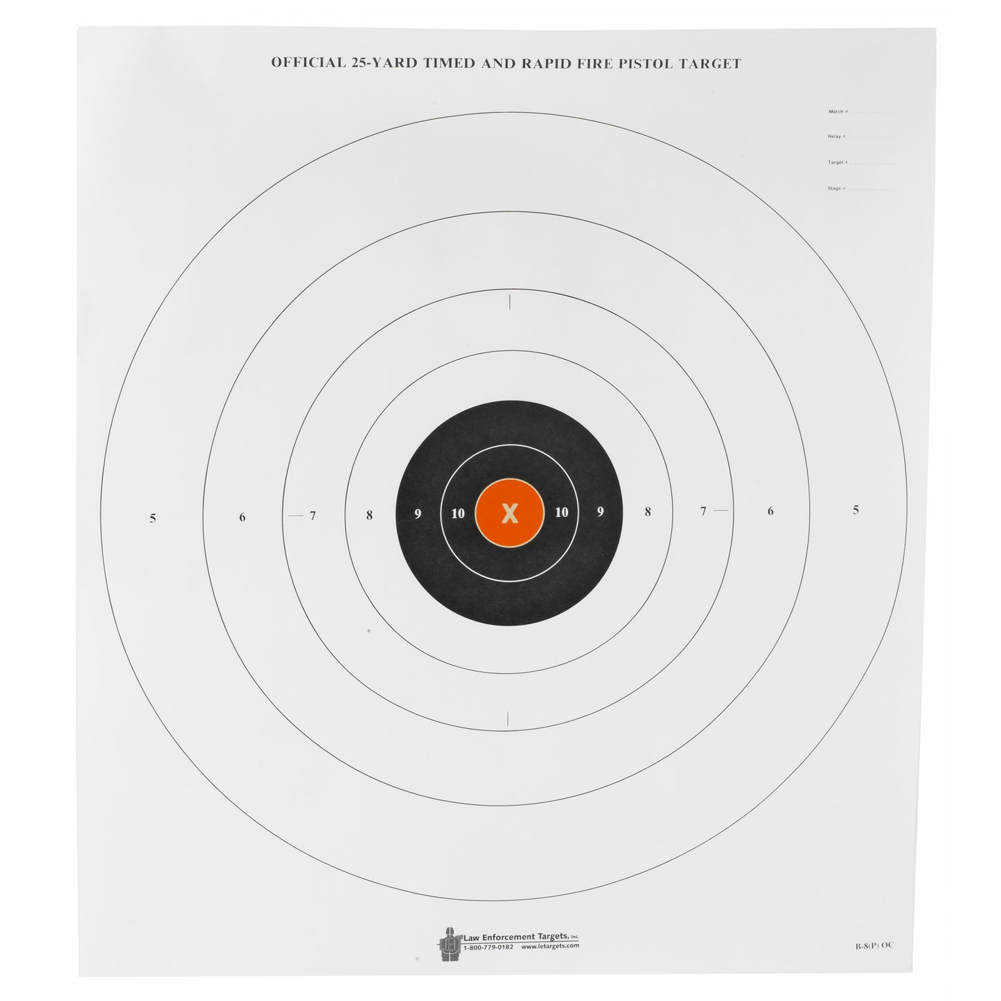 Action Target 25-Yard Timed And Rapid Fire Target 21" x 24" 100 Per Box