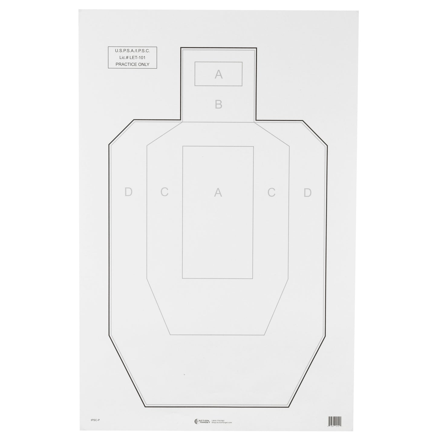 Action Target Official USPSA/IPSC Practice Target 23" x 35" 100 Per Box