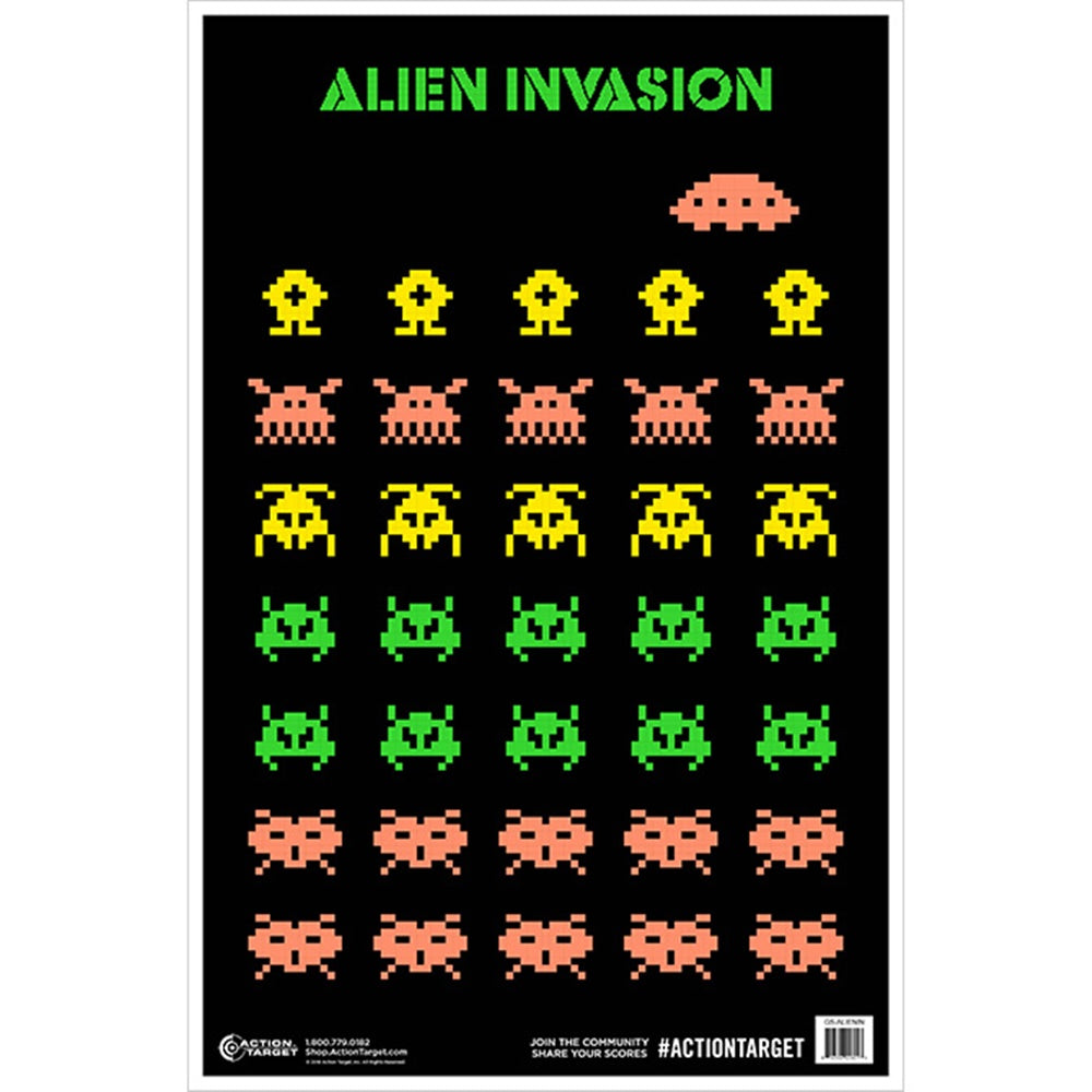 Action Target Alien Invasion Targets Paper 23" x 35" 100 Per Box GS-ALIENIN-100