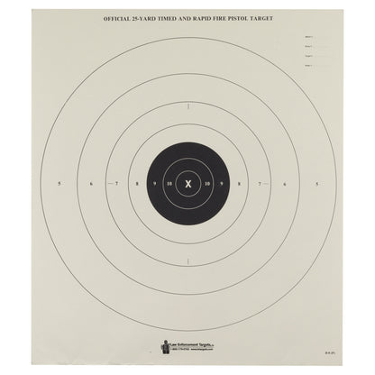 Action Target B-8 Timed And Rapid Fire Target Black Bull's-Eye 21"x24"  100 Pack