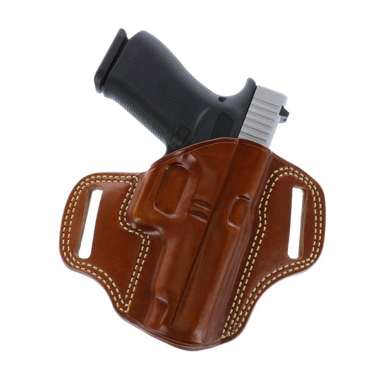 Glock 43, 43X Belt Holster Galco Combat Master Right Hand Tan Leather CM800