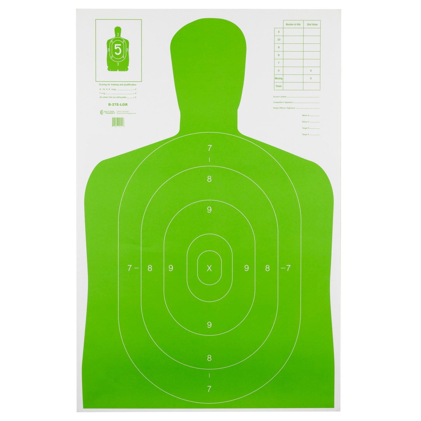 Action Target High Visibility Target Fluorescent Green 23" x 35" 100 Per Box