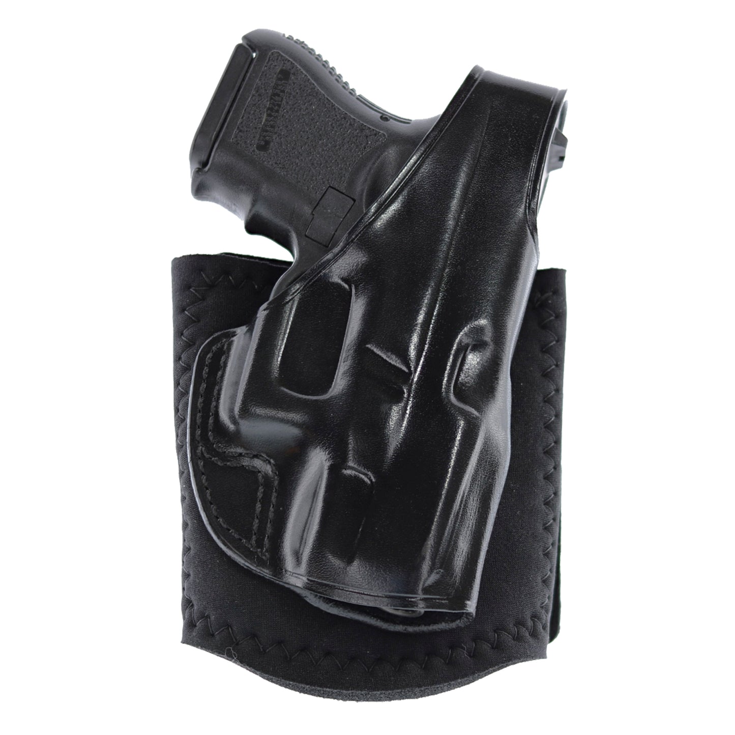 Galco Ankle Glove Ankle Holster Fits Glock 26 Gen 3-5 Right Black Leather AG286B