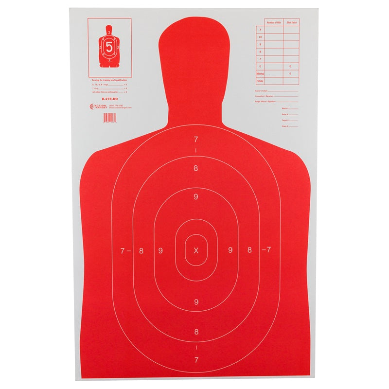 Action Target High Visibility Target Fluorescent Red 23" x 36" 100 Per Box