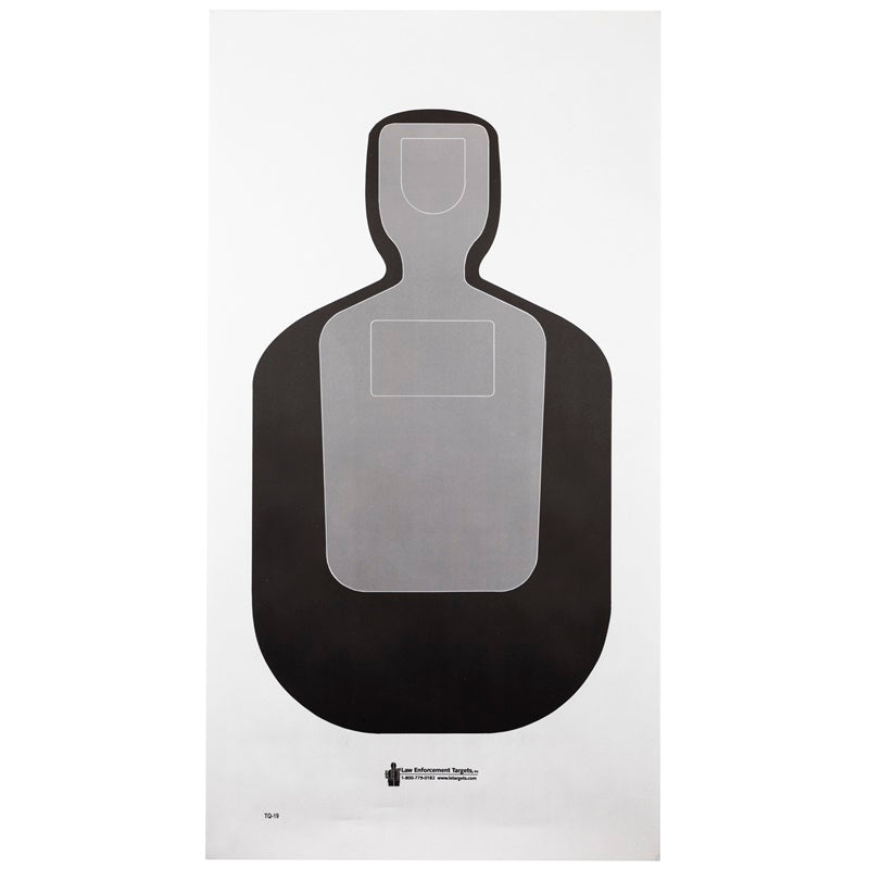 Action Target Standard Qualification Target 25-Yard Silhouette 24"x45"  100 Pack