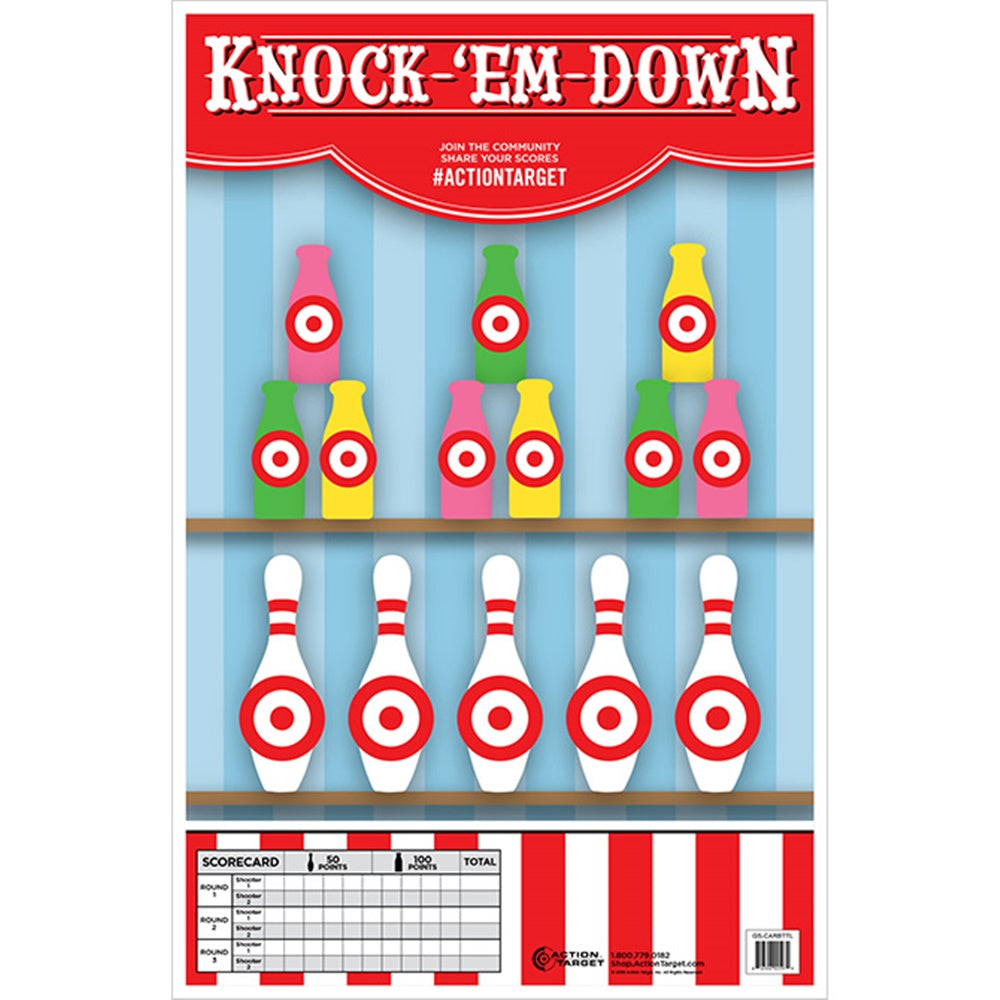 Action Target Knock-'Em-Down Target Paper 23" x 35" 100 Per Box GS-CARBTTL-100