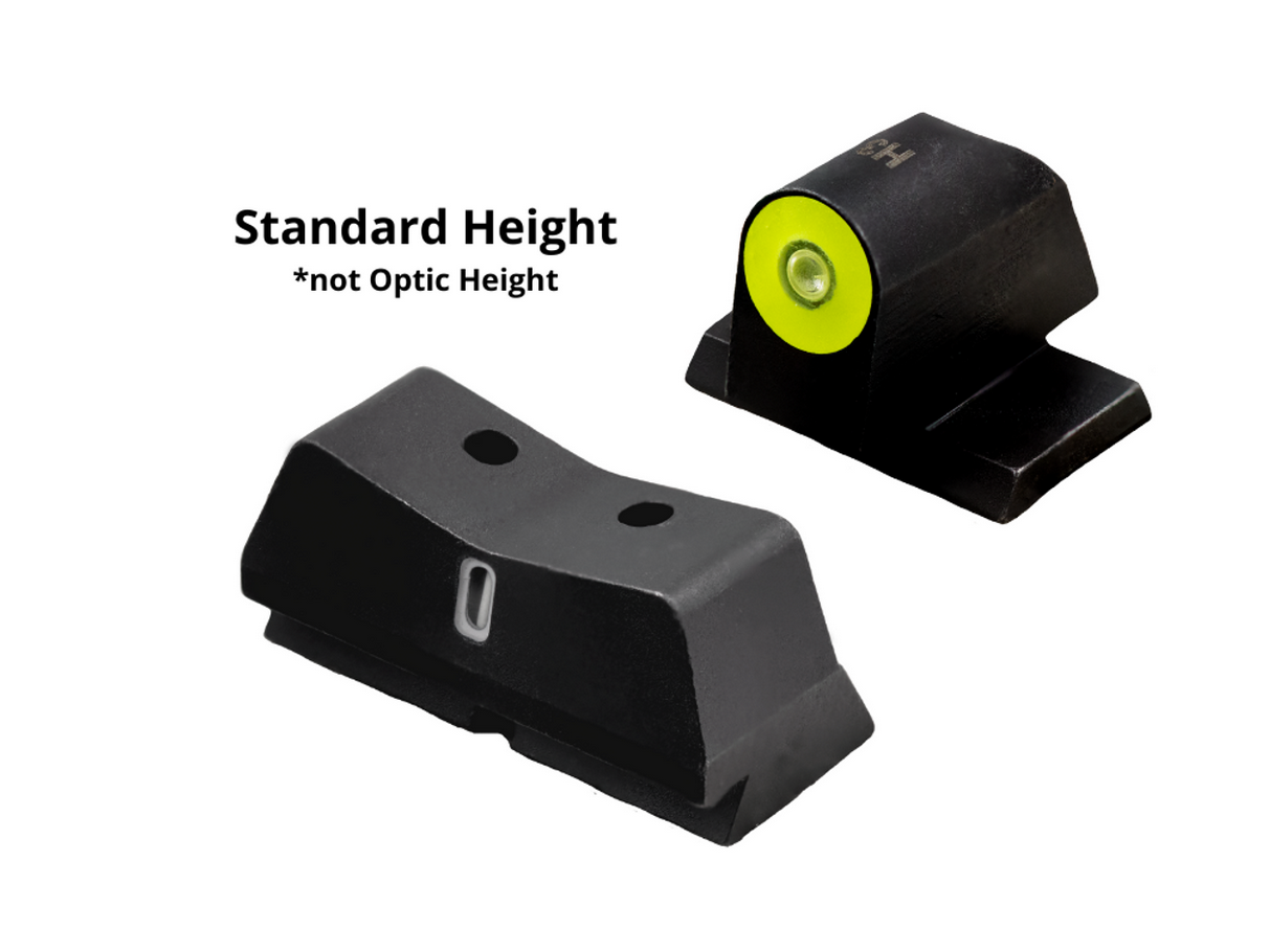 XS DXT2 Big Dot Sight For S&W M&P 2.0 OR Fullsize Standard Height Yellow Outline