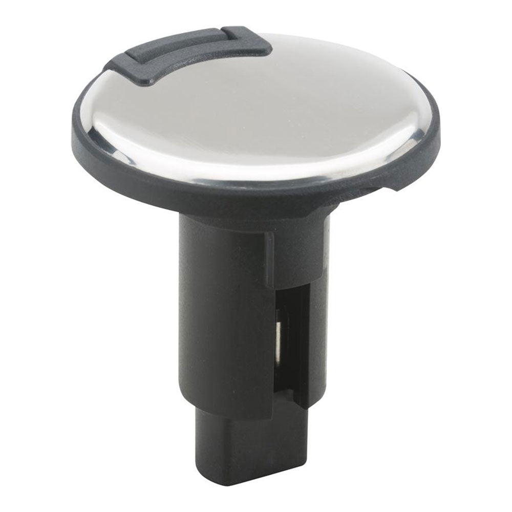 Attwood LightArmor Plug-In Base - 2 Pin - Stainless Steel - Round  (910R2PSB-7)