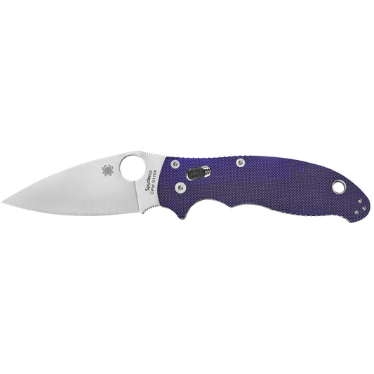 Spyderco Manix 2 Folding Knife 3.375" CPMS110V Blade Dark Blue G-10 Handle C101GPDBL2
