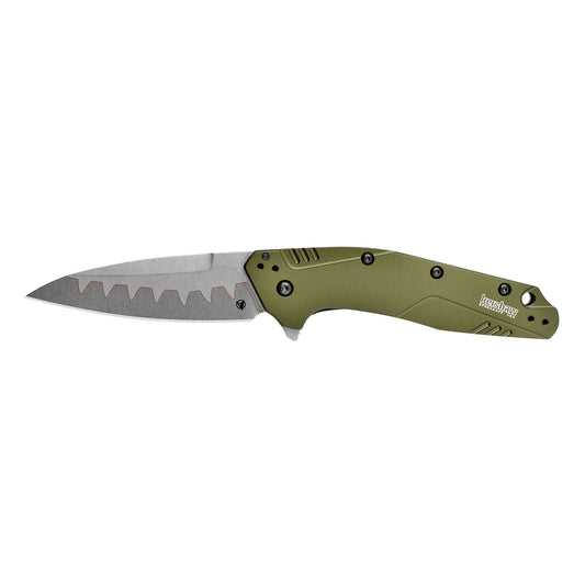 Kershaw Dividend Folding Knife Drop Point Plain Edge 3" Composite Blade 1812OLCB