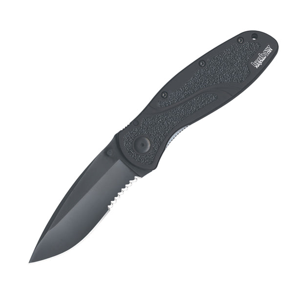 Kershaw Blur Folding Knife 3.4" Drop Point Blade Combo Edge  1670BLKST
