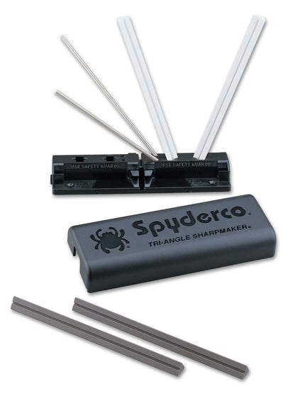 Spyderco Tri-Angle Sharpmaker Knife Sharpening Kit with High Alumina Ceramic Stones 204MF