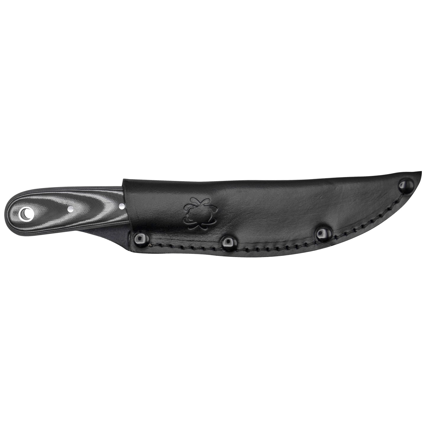 Spyderco, Bow River, 4.36" Fixed Blade Knife, Black/White G10, Includes Sheath FB46GP