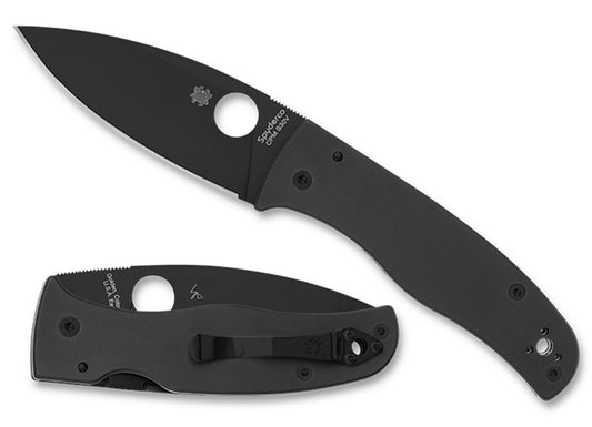 Spyderco, Bodacious, Folding Knife, Plain Edge, Black G-10 Handle, Matte Finish, Black, 3.66" Blade Length, CPM-S30V Steel C263GPBK