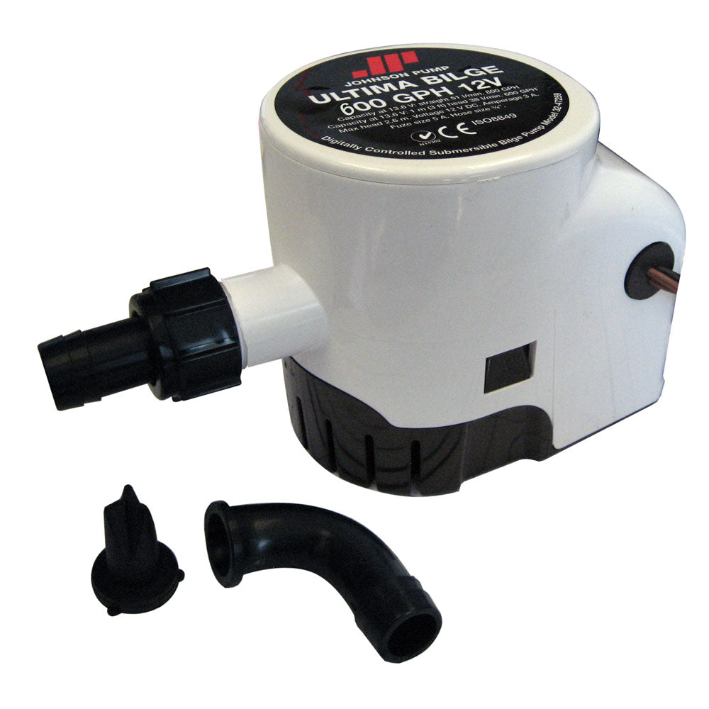 Johnson Pump Ultima Bilge 600 GPH 3/4" Hose Dura Ports  (32-47258-003)
