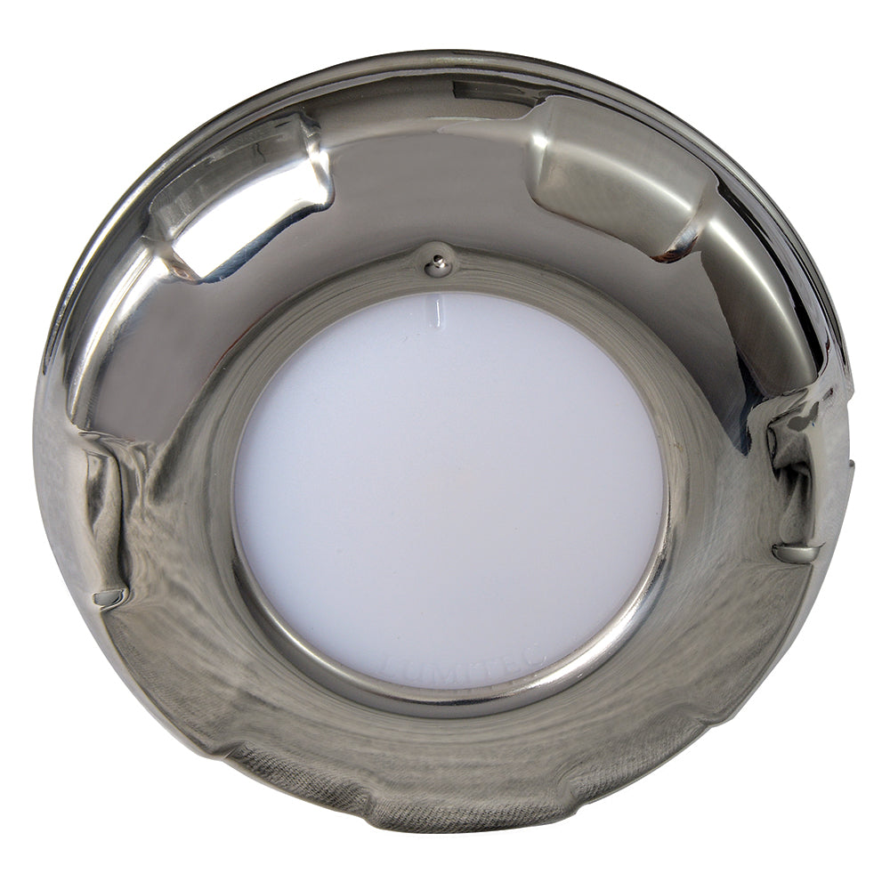 Lumitec Aurora Dome Light Polished SS Finish 2-Color White/Blue Dimming  101138