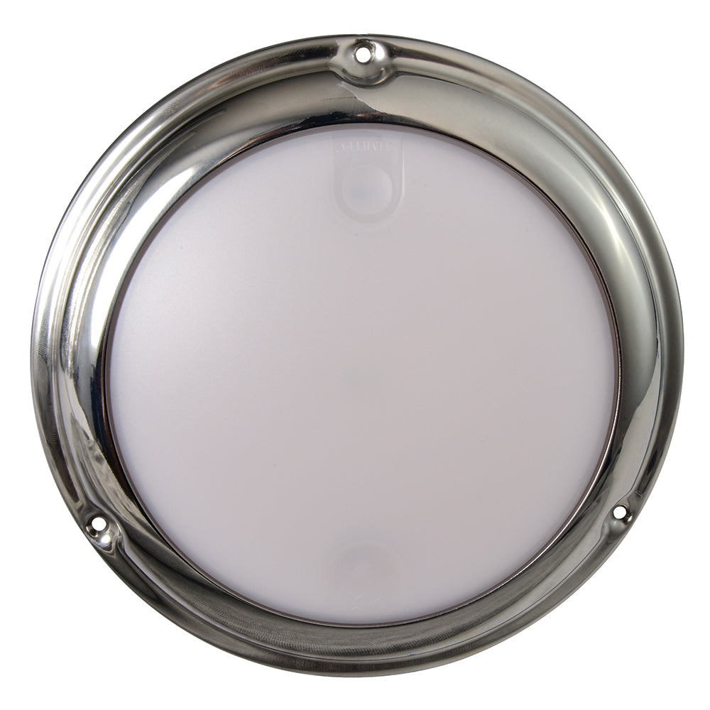 Lumitec TouchDome - Dome Light - Polished SS 2-Color White/Red Dimming  101098