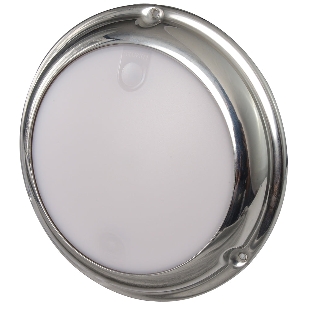 Lumitec TouchDome - Dome Light - Polished SS 2-Color White/Red Dimming  101098