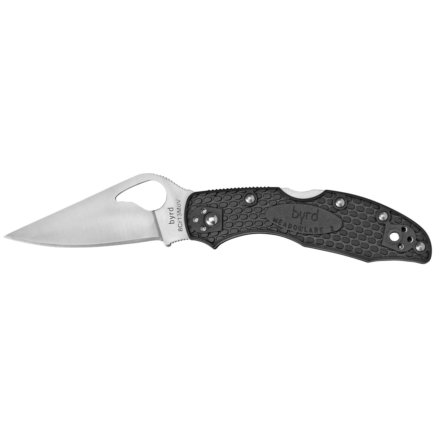 Spyderco Byrd Meadowlark 2 Folding Knife 2.875" Blade 8Cr13MoV Steel Lightweight Black FRN Handle BY04PBK2