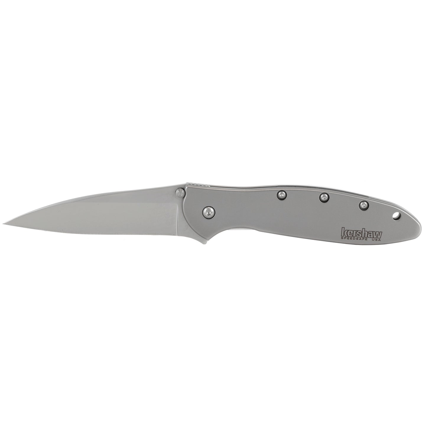 Kershaw Leek Assisted 3.0 in Bead Blast Plain Edge Stainless Steel Handle  1660