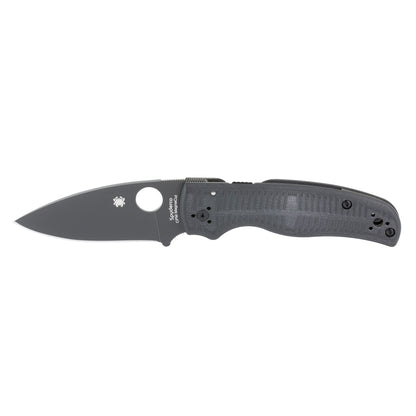 Spyderco, Shaman Salt, Folding Knife, 3.58" Drop Point Blade, 8.25" Overall Length, CPM MagnaCut Blade Steel, Plain Edge, DLC Finish, Black, G-10 Handle, Compression Lock C229GMCBKP