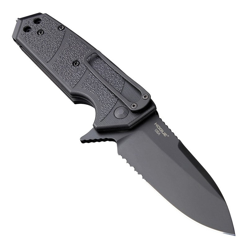 Hogue EX-F01 Fixed Blade Knife 5.5" Tanto Blade with Broad Rear Saw Teeth  35129