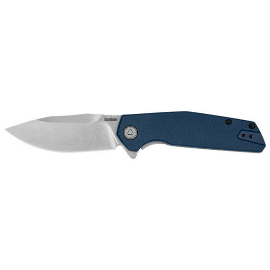 Kershaw Lucid, Folding Knife 3.2" Blade Plain Edge Stonewash Finish Blue  2036
