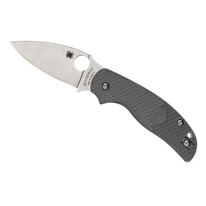 Spyderco, Sage 5 Lightweight, Folding Knife, Plain Edge, Gray FRN Handle, Satin Finish, Silver, 3" Blade Length, Maxamet Steel C123PGY
