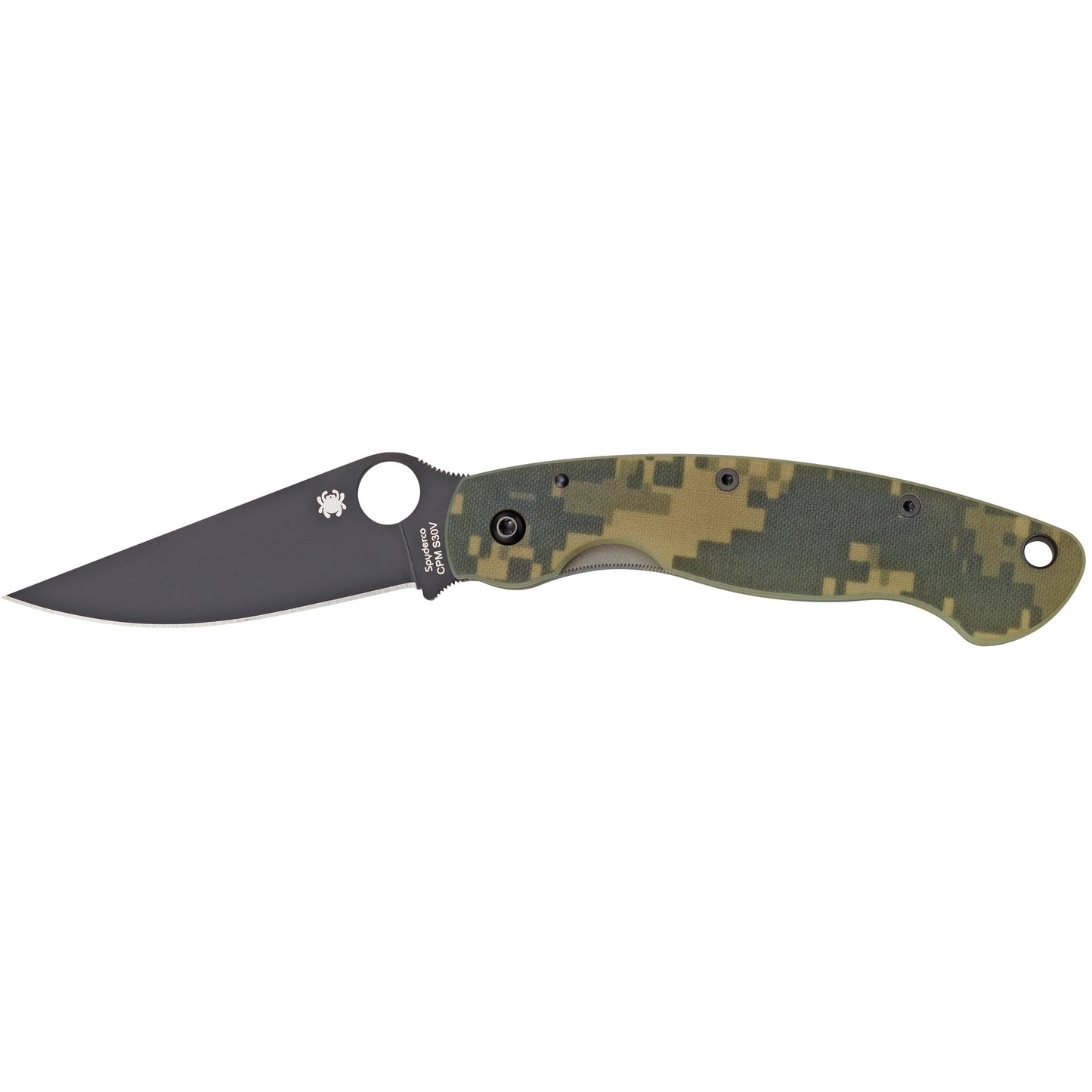 Spyderco Military Model 4" Folding Knife Black CPM S30V Blade Camo G-10 Handle C36GPCMOBK