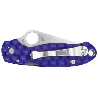 Spyderco Para Military 3 Folding Knife 2.95" CPMS110V Blade Dark Blue G-10 Handle C223GPDBL