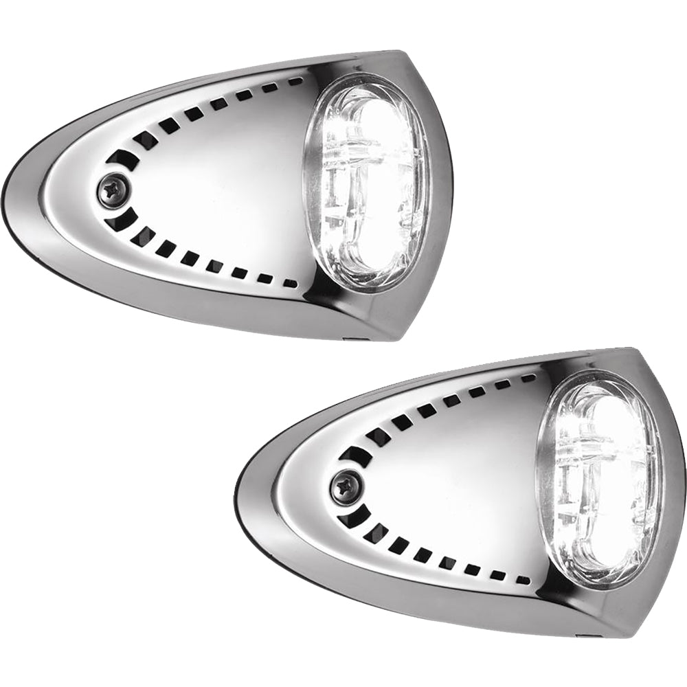 Attwood LED Docking Lights - Stainless Steel - White LED - Pair  (6522SS7)