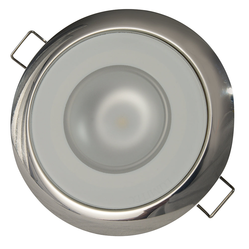 Lumitec Mirage Flush Mount Down Light Spectrum RGBW -  3-1/4 Inch Diameter x 1 Inch Depth Polished Bezel  113117