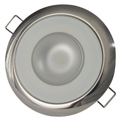 Lumitec Mirage Flush Mount Down Light Spectrum RGBW -  3-1/4 Inch Diameter x 1 Inch Depth Polished Bezel  113117